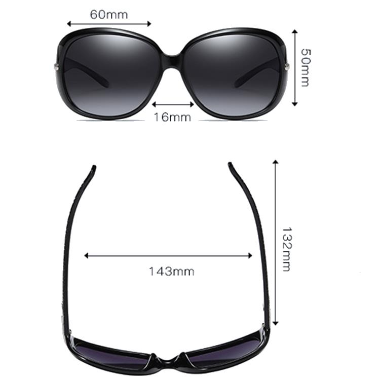 Women Fashion Over-size Sunglasses Size