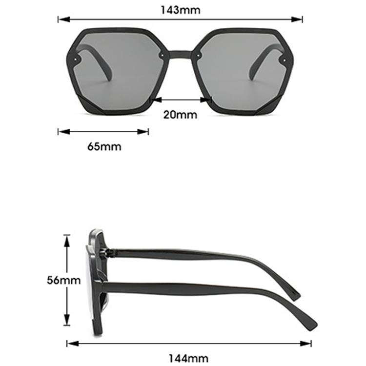 Promotional hexagon frame Sunglasses size