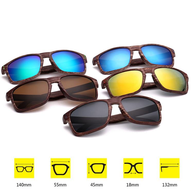 Promotion sunglasses with wooden texture size