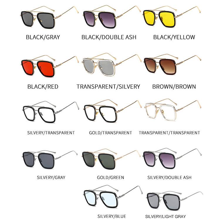 New Fashion Square Metal Sunglasses