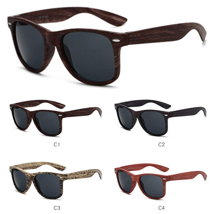 wooden texture printing sunglasses