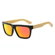 Bamboo Arm Sunglasses Mirror Lens