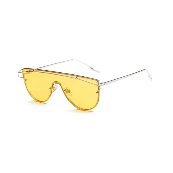 Brand One-Piece Metal Sunglasses