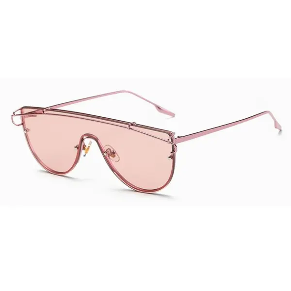 Brand One-Piece Metal Sunglasses