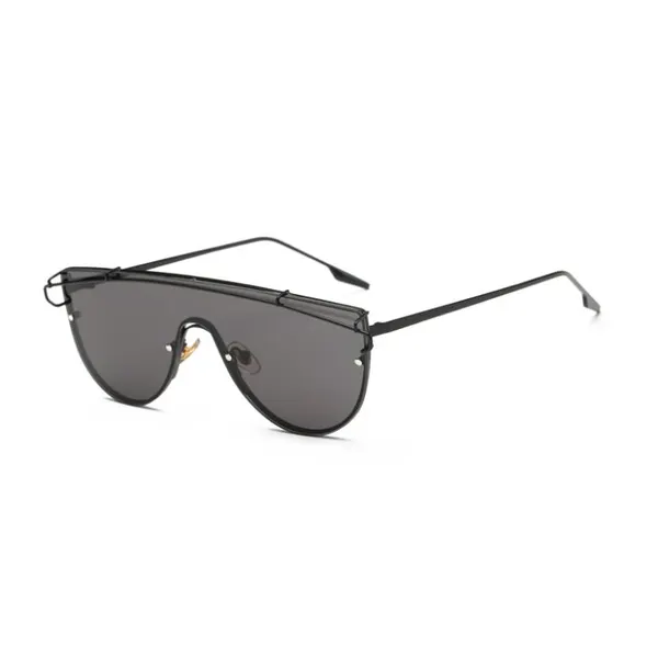 Brand One-Piece Metal Sunglasses
