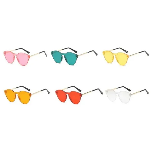 Candy Color Sunglasses Metal Arms