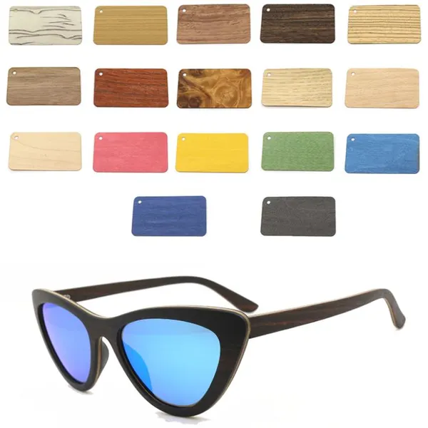 Cat Eye Wooden Sunglasses