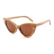 Cateye Zebra Wood Sunglasses