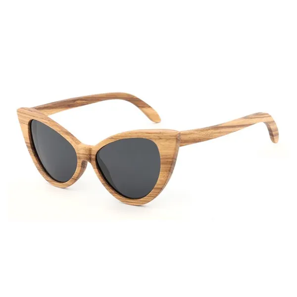 Cateye Zebra Wood Sunglasses
