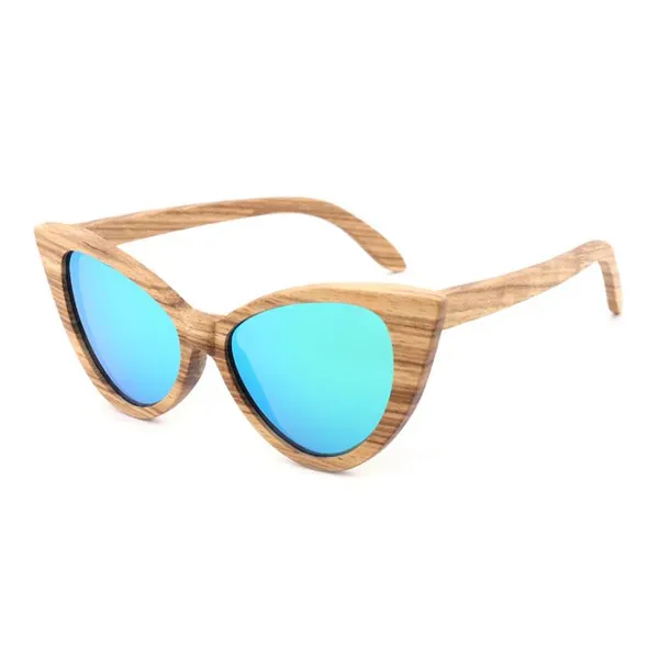 Cateye Zebra Wood Sunglasses
