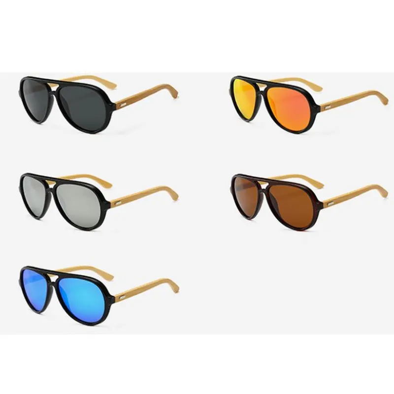 Classical Bamboo Arm Sunglasses