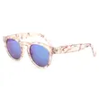 Clear Frame Blue Lens Sunglasses
