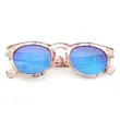 Clear Frame Blue Lens Sunglasses