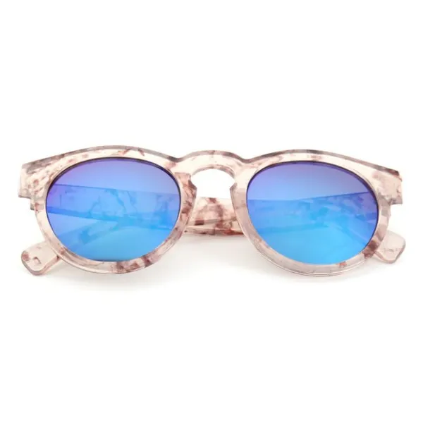 Clear Frame Blue Lens Sunglasses
