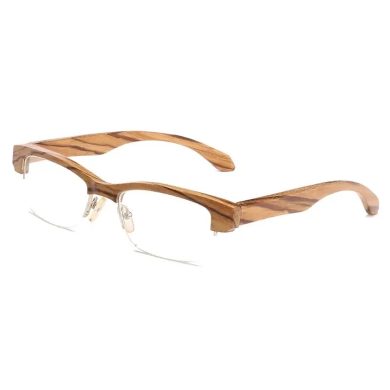 Computer Reading Wood Glasses