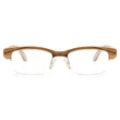 Computer Reading Wood Glasses