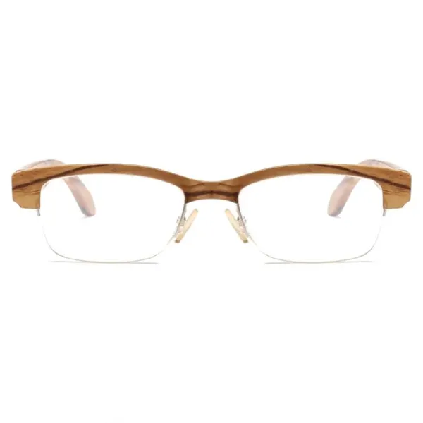 Computer Reading Wood Glasses