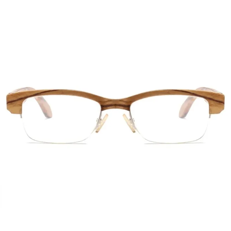 Computer Reading Wood Glasses