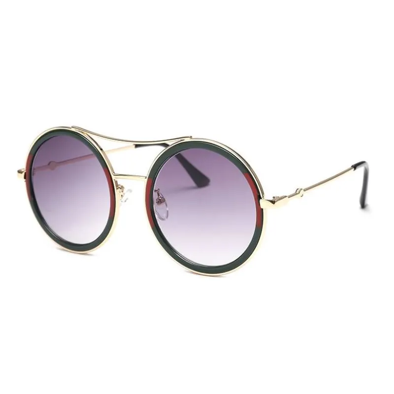 Double Bridge Round Sunglasses