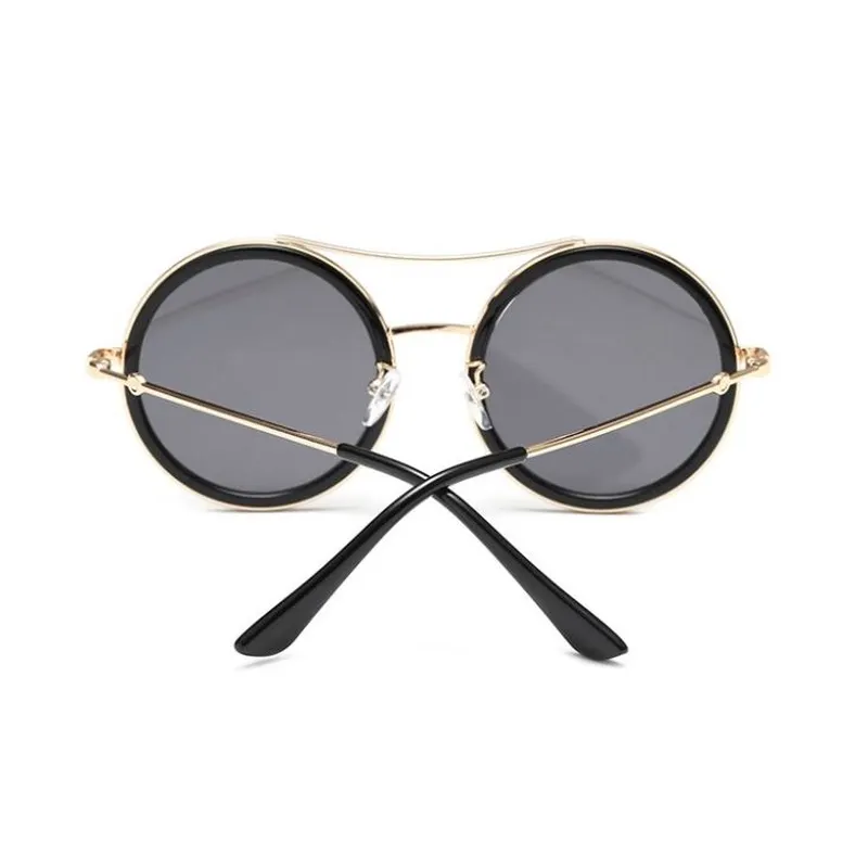 Double Bridge Round Sunglasses