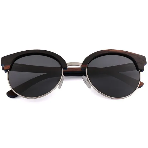 Eco- Friendly Wooden Glasses TAC Lens Luxury Round Mirror S Polarized Sunglasses