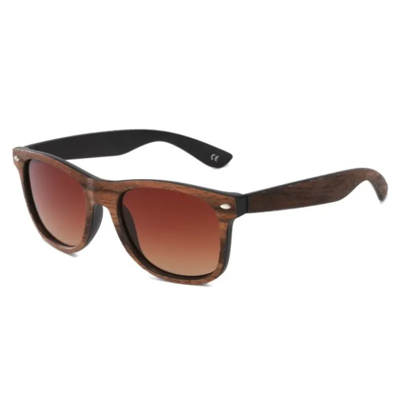 Fake Wood Polarized Sunglasses