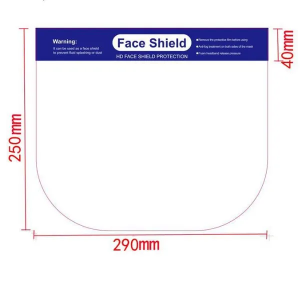 Fast Delivery In Stock Anti-fog Full Cover Medical Face Shield
