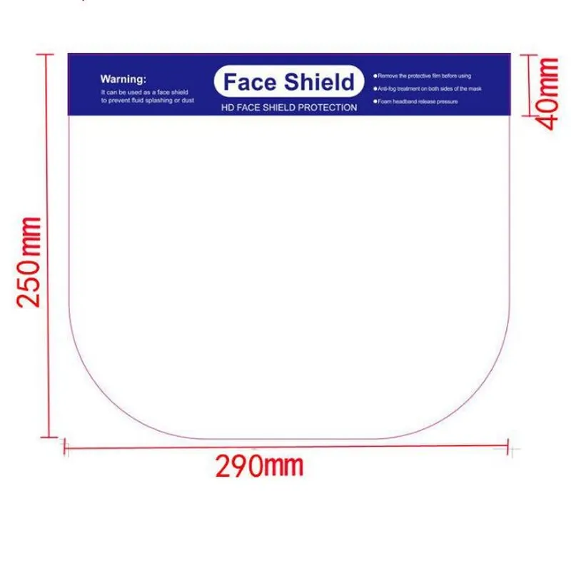 Fast Delivery In Stock Anti-fog Full Cover Medical Face Shield