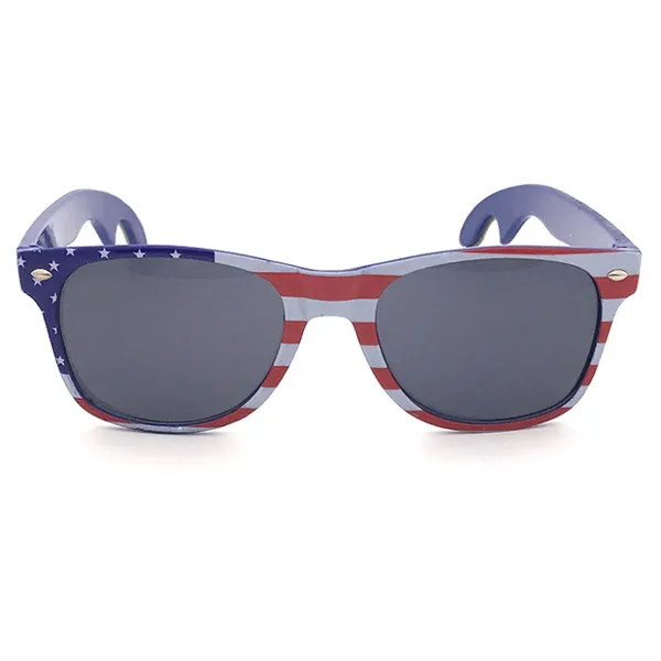 Flag Printing Sunglasses With Bottle Opener