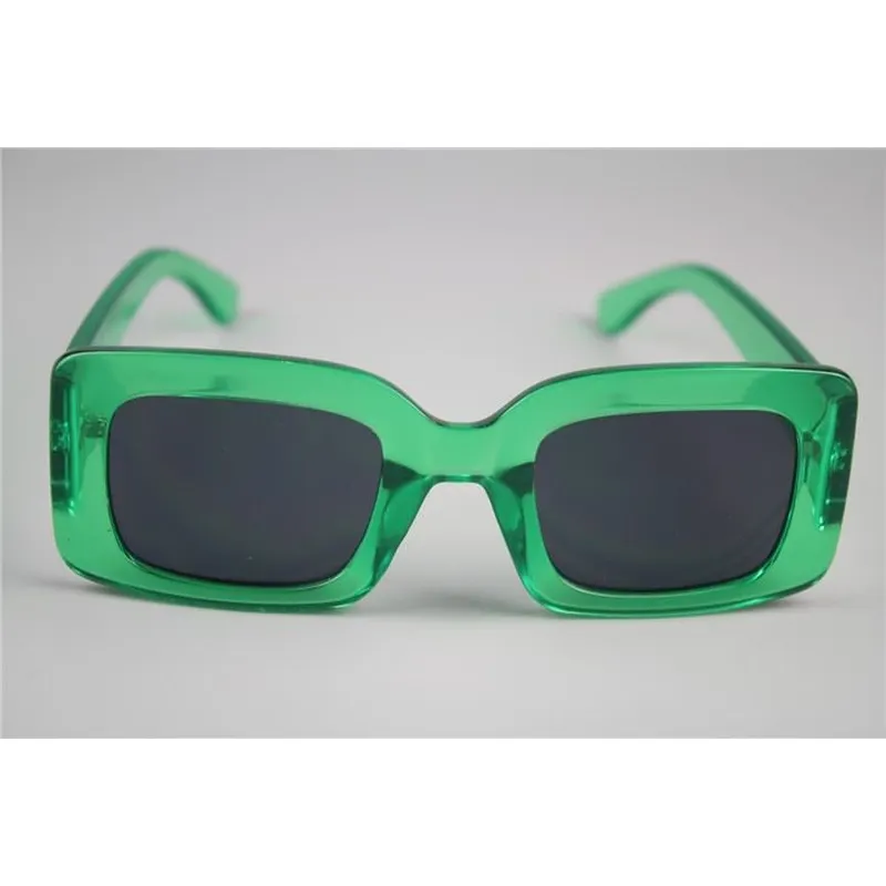 Flat Frame Big Arm Fashion Candy Color Sunglasses in 2021