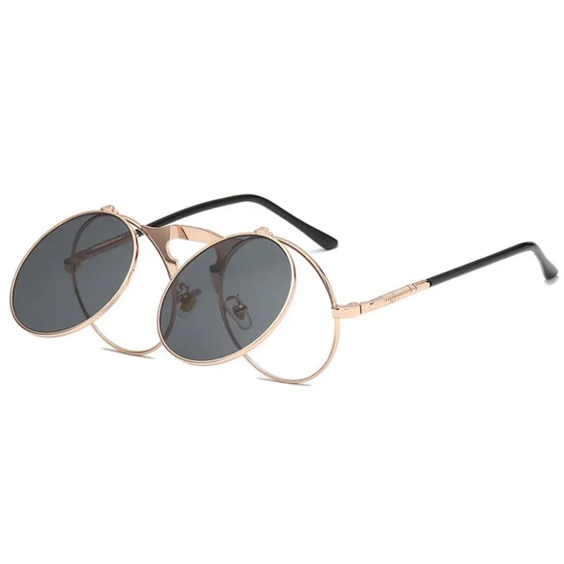 Flip Up Metal Punk Sunglasses