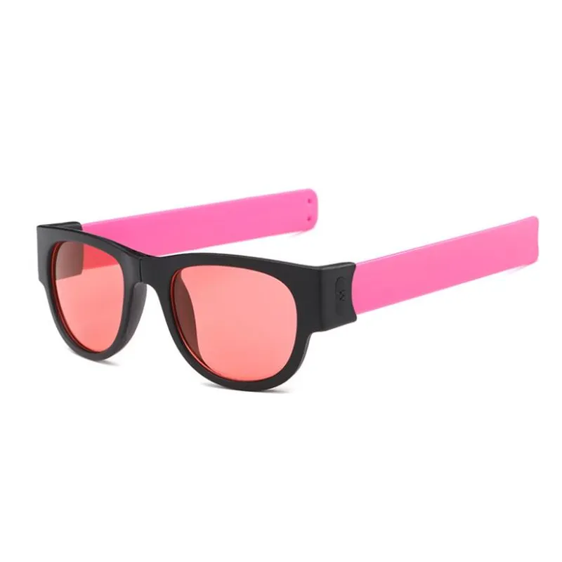Foldable Slap Bracelet Plastic Sunglasses
