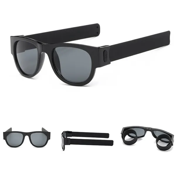 Foldable Slap Bracelet Plastic Sunglasses