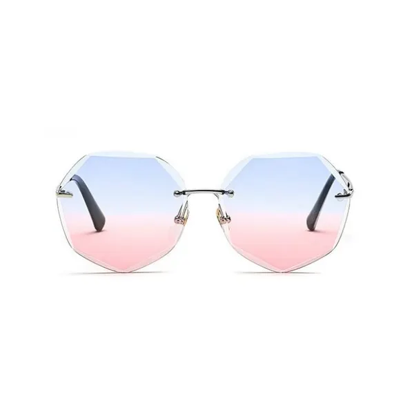Frameless Polygon Metal Sunglasses