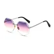 Frameless Polygon Metal Sunglasses