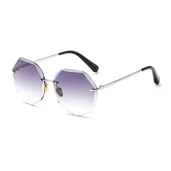 Frameless Polygon Metal Sunglasses