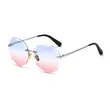 Frameless Polygon Metal Sunglasses