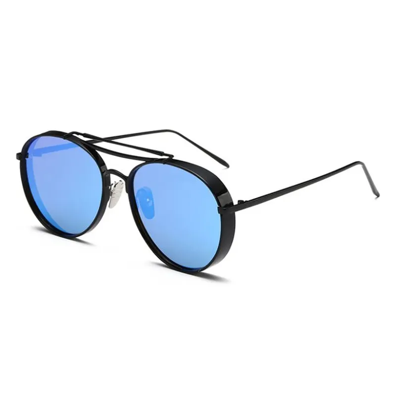 Gold Frame Round Metal Sunglasses