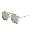 Gold Frame Round Metal Sunglasses