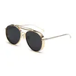 Gold Frame Round Metal Sunglasses
