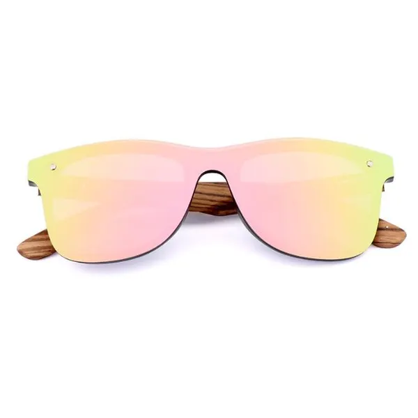 Golden Pink Zebra Wooden Glasses TAC Polarized Sunlasses wooden sunglasses factory