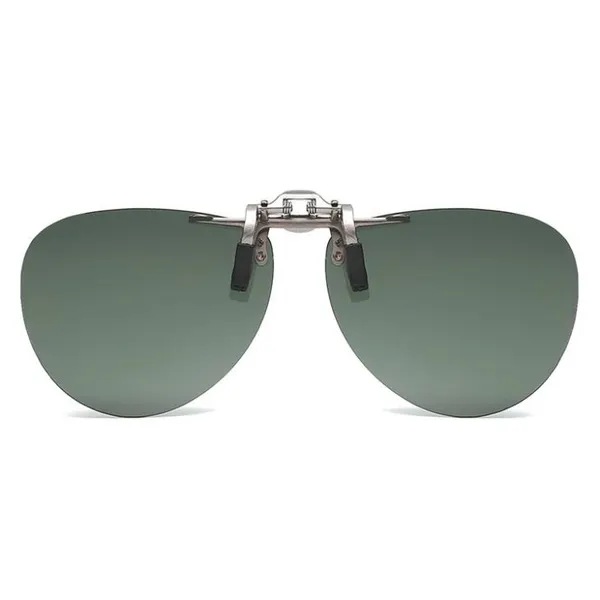 Green Lens Clip On Sunglasses