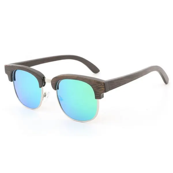 Half Frame Bamboo Sunglasses