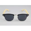 Half Metal Frame Custom Wooden Sunglasses