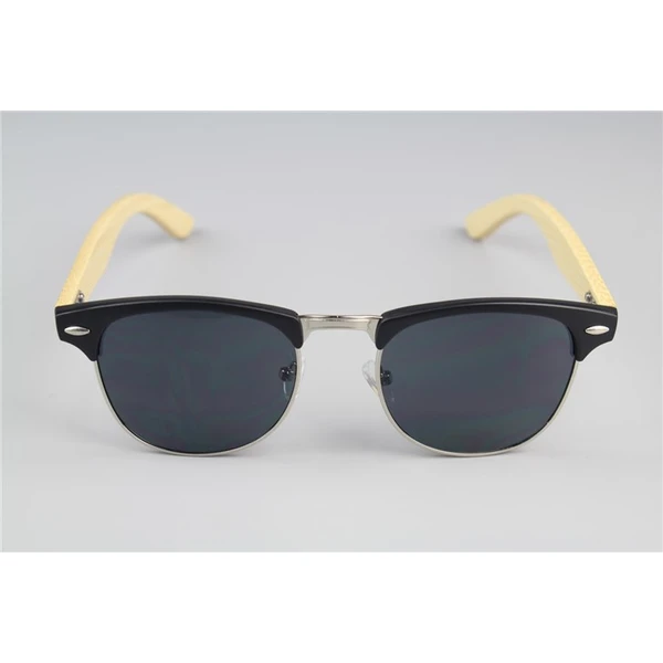 Half Metal Frame Custom Wooden Sunglasses