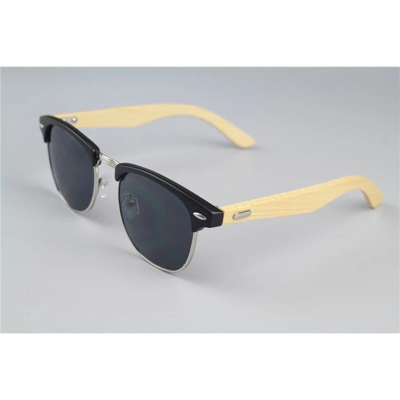 Half Metal Frame Custom Wooden Sunglasses