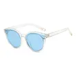 Ice Blue Lens Plastic Round Sunglasses