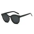 Ice Blue Lens Plastic Round Sunglasses