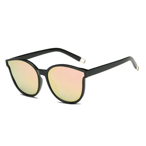Ice Blue Lens Plastic Round Sunglasses