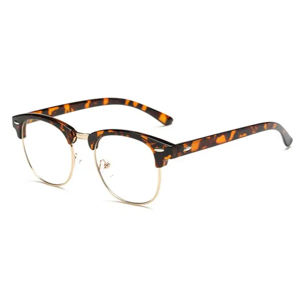 Leopard Half-Rim Eyeglasses Frame